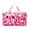 Pink, variant on Large Travel Gym Bag Cow Leopards Print Pattern Multi Pocket Storage Oxford Fabric Bag For Workout Trip Swim
