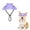 Purple, variant on Pet Sun Hat for Dogs Adjustable Bucket Cap with Ear Holes UV Block, Summer Outdoor Headwear for Small Breeds, Foldable