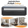thumbnail image 4 of PORKISS Black Coffee Table, Wood Display End Table with 2 Drawers, Modern Center Table with Tempered Glass Table Top and Open Shelf for Living Room, Black, 4 of 11