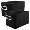 thumbnail image 6 of WEUVEB Black Felt Storage Baskets with Handles, Portable Handstitched Bins for Home Organization and Quiet Storage, 6 of 8