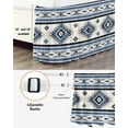 thumbnail image 3 of Blue Southwestern Bed Skirt California King Size 18" Drop Native Aztec Ethnic Style Geometric Ruffled Wrap Around Bed Skirts Adjustable Elastic Bedskirt Dust Ruffle for California King Size Bed, 3 of 7