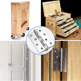 thumbnail image 3 of 2 bisagras para puertas resistentes, de acero inoxidable, para puertas de madera, conectores para el hogar (blanco), 3 of 5