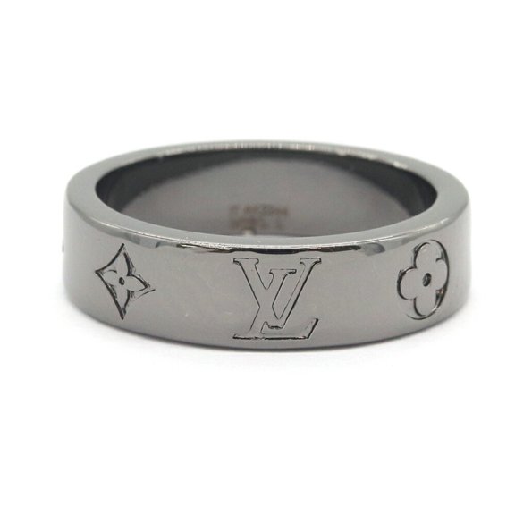 Pre-Owned Louis Vuitton Ring LV Mosaic Thin M1181L Metal L Size Monogram Men's LOUIS VUITTON