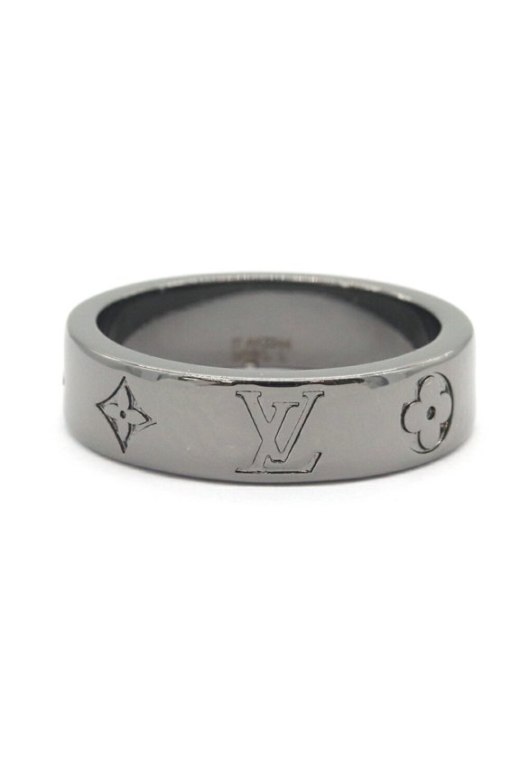 Pre-Owned Louis Vuitton Ring LV Mosaic Thin M1181L Metal L Size Monogram Men's LOUIS VUITTON