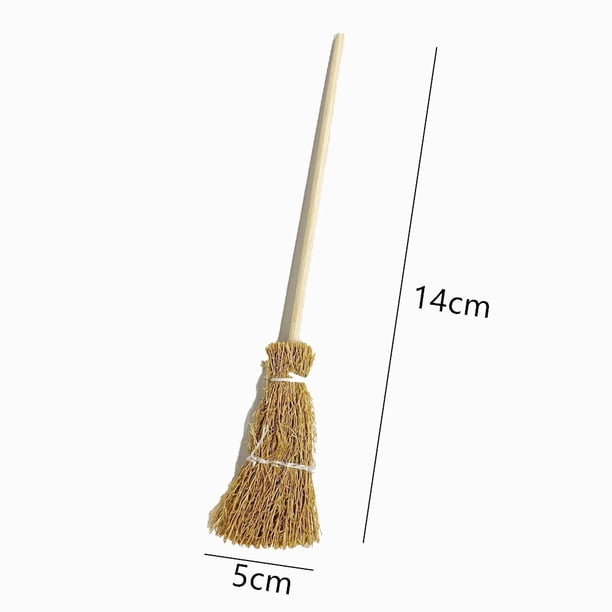 Mini escoba de paja de bruja para niños, adornos colgantes DIY, decoración de fiesta de Halloween, accesorios de disfraces, 6, 12, 22 piezas