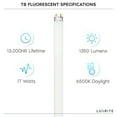 thumbnail image 4 of LUXRITE 30-Pack F17T8/865 17W 24 Inch T8 Fluorescent Tube Light Bulb, 6500K Daylight, 1350 Lumens, G13 Medium Bi-Pin Base, LR20755, 4 of 4