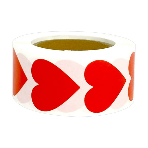 TIMIFIS Sticker Sticker Blank Love Stickers, Self-Adhesive Roll, Heart-Shaped Stickers, 500 Labels/Roll Home Decor