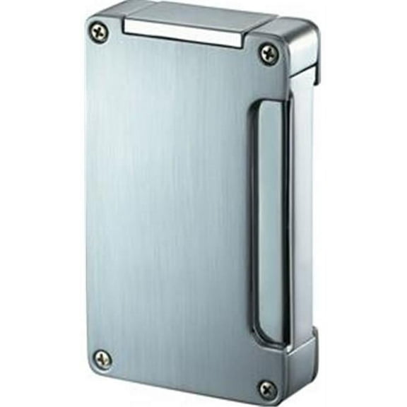 Visol VLR400102 Zidane Brushed Silver Torch Flame Lighter with Built-in Cigar Punch