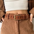 thumbnail image 2 of JASGOOD Womens Genuine Leather Belt for Jeans Pants Width 1.5" Western Cowgirl Belts for Ladies, 2 of 6