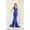 Royal Blue Blue, variant on Women's Royal Blue Queen RQ7962 One Shoulder Formal Prom 2026 Pleated Long Gown-New Collection Black 4