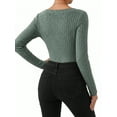 thumbnail image 3 of MOYIKO V Neck Long Sleeve Shirts for Women Fitted Thermal Undershirts Lightweight Trendy Tops, 3 of 7