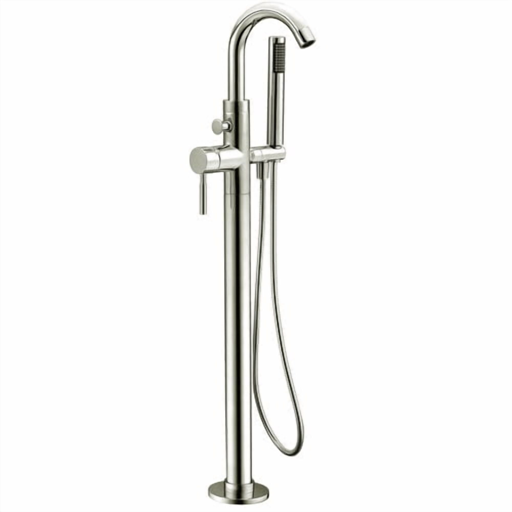 Dawn D37 2534C Dawn Floor Mount Freestanding Bathtub Filler Faucet With Hand Held Shower, Lever Handle, Chrome