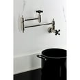 thumbnail image 4 of Kingston Brass KS3106PKX Duchess Two-Handle 1-Hole Wall Mount Pot Filler Faucet in Polished Nickel, 4 of 7