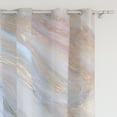 thumbnail image 3 of Fashnice 2Pcs 2Pc Privacy Window Curtain Energy Efficient Thick Solid Drapes Panels Grommet Curtains Thermal Insulated Bedroom Room Marble-14 W:41" x H:91" *2 Panels, 3 of 4