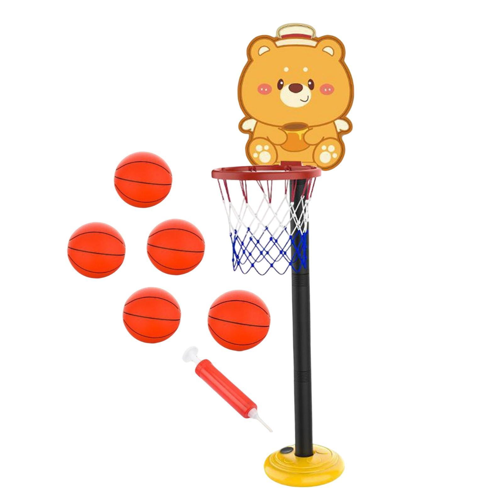 harayaa Basketball Hoop Set for Kids Basketball Stand Basket Supplies Basketball Net for Yellow