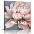 thumbnail image 2 of Pink Flowers Wall Art Painting on Canvas, Spring Country Pastoral Botanical Floral Canvas Art Home Prints Wall Art Framed Modern Artwork for Living Room Bedroom Wall Decor 12x12in, 2 of 9