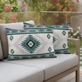 thumbnail image 3 of Outdoor Pillow Covers 20x12 Set of 2, Green Beige Boho Waterproof Patio Throw Pillow Covers for Couch Sofa Chair, Vintage Ethnic Tribal Southwestern Decorative Pillowcases for Throw Pillows, 3 of 9