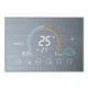 Thermostat d'Ambiance Programmable Intelligent WiFi Thermostat d'Ambiance Programmable Électrique Rétro-Éclairé LCD; Contrôleur de Chauffage BHT-8000-GALW, Argent – image 1 sur 8