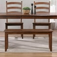 thumbnail image 3 of Sunset Trading Simply Brook 42-in Dining Bench  Amish Brown Solid Wood, 3 of 7