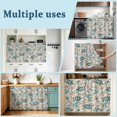 thumbnail image 6 of Teal Leaves Fall Cabinet Dishwasher Hidden Curtains, Privacy Closet Door Curtain, Thanksgiving Botanical Linen Texture Adhesive Dust Proof Under Sink Skirt for Bathroom Kitchen 35"x35", 6 of 8