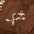 thumbnail image 3 of Men's Embroidery Suede Suit Vest - Vintage Button Up V Neck Sleeveless Wedding Prom Waistcoat, 3 of 7