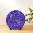 thumbnail image 6 of Wukai New Year Snowflakes Print Decorative Plate for Display,Bone China Decorative Plate, Ceramic Dinner Plate with Stand, Vertical Ceramic Plate-7in, 6 of 6