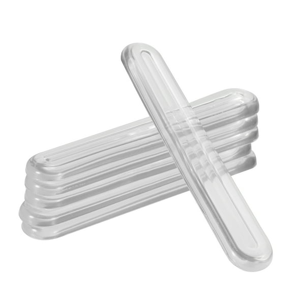 Uxcell 6pcs Door Stoppers Quiet Wall Protectors 3.9" x 0.6" Self Adhesive Reusable Clear Rubber Strip