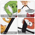 thumbnail image 6 of Multicolor Cat Head White Pattern Teens Toddler Nap Mat with Pillow, Sleeping Mat Bag for Preschool Daycare 51"x22", 6 of 6