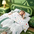 thumbnail image 3 of meiyoeat Green Letter C Monogrammed Twin Comforter Sets For Boys,Rustic Animal Fox Bear Bedding Set,Polkadot Reversible,2pcs,1 Comforter and 1 Pillowcase, 3 of 7