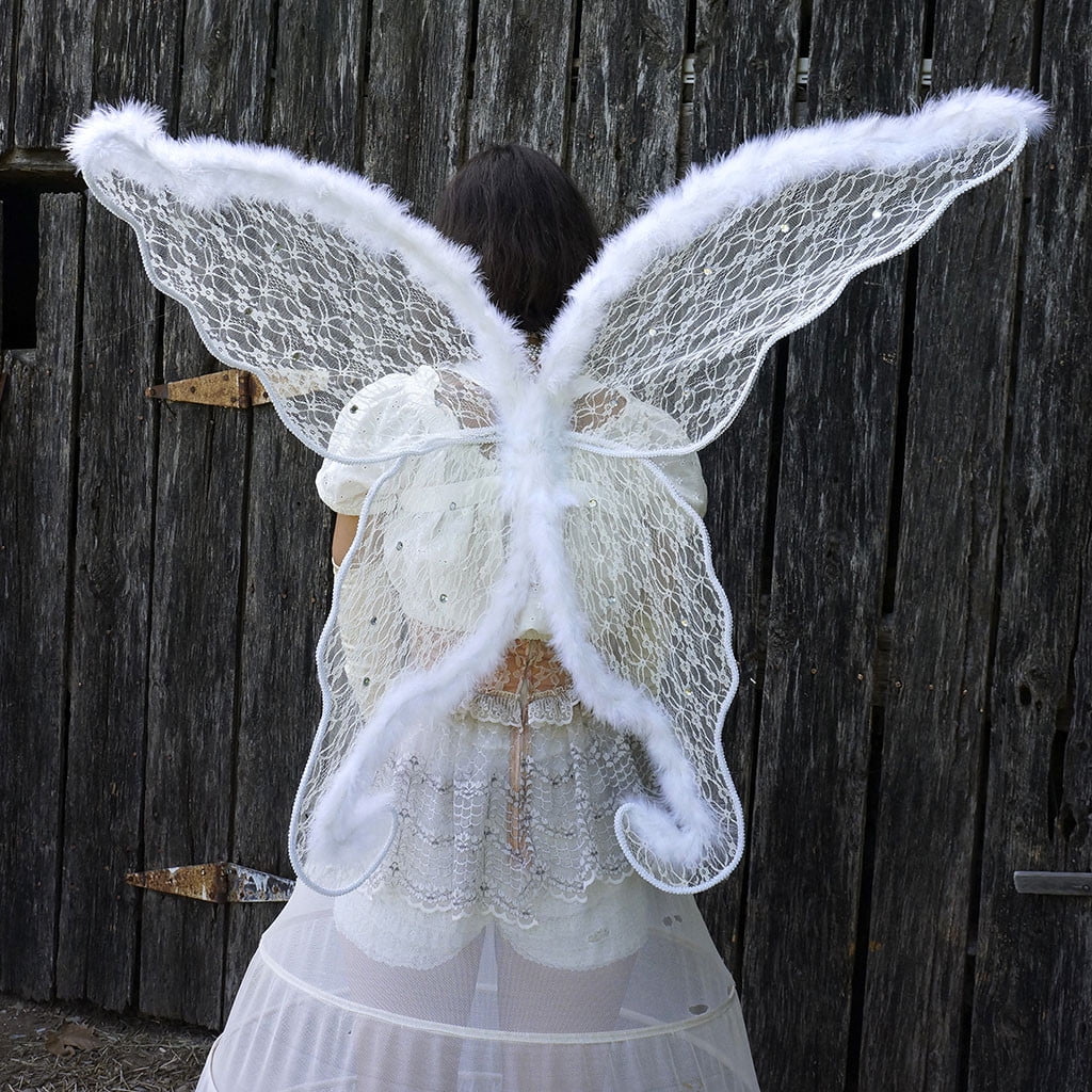 Zucker Feather Products Lace Fantasy Angel Wings w/Marabou Feather