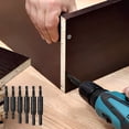 thumbnail image 2 of Grusce 6Pcs Self Centering Drill Bit Set 1/4 inch Hex Shank Centering Hinge Drill Bit Set Carbon Steel Center Finding Drill Bit Rustproof Multipurpose Hinge Drill Bit Set for Woodworking Window, 2 of 5