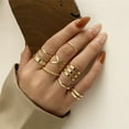 thumbnail image 1 of Silver Color Crystal Rings Set for Women, Cubic Zirconia Moon Arrow Flower Heart Finger Wedding Rings, Female Fashion Jewelry 16795, 1 of 6