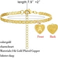 thumbnail image 2 of Heart Anklet With Letter For Women Clearance Items Under 5 Dollars Gifts Initial Ankle Bracelets For Women Gold Cuban Link Anklets[o6292], 2 of 2