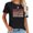 Black, variant on Believer Motivator Innovator Educator Retro Teache Cute Women's Graphic T-Shirt - Comfortable Short Sleeve Top for Everyday