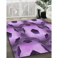 thumbnail image 3 of Ahgly Company Machine Washable Indoor Round Transitional Violet Purple Area Rugs, 8' Round, 3 of 7