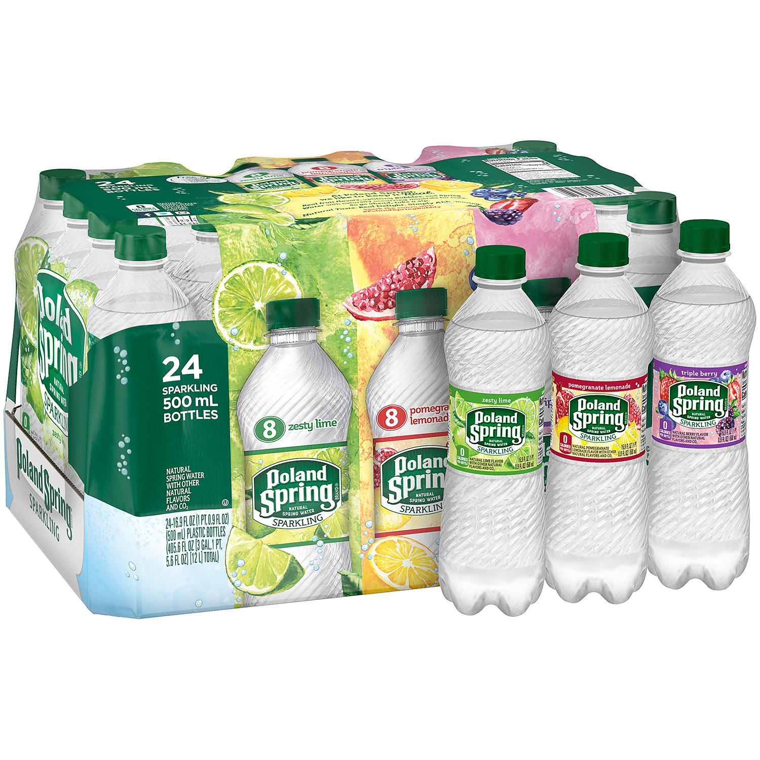 Poland Spring Sparkling Spring Water, Assorted Flavors (16.9 oz., 24 pk.) -  Walmart.com