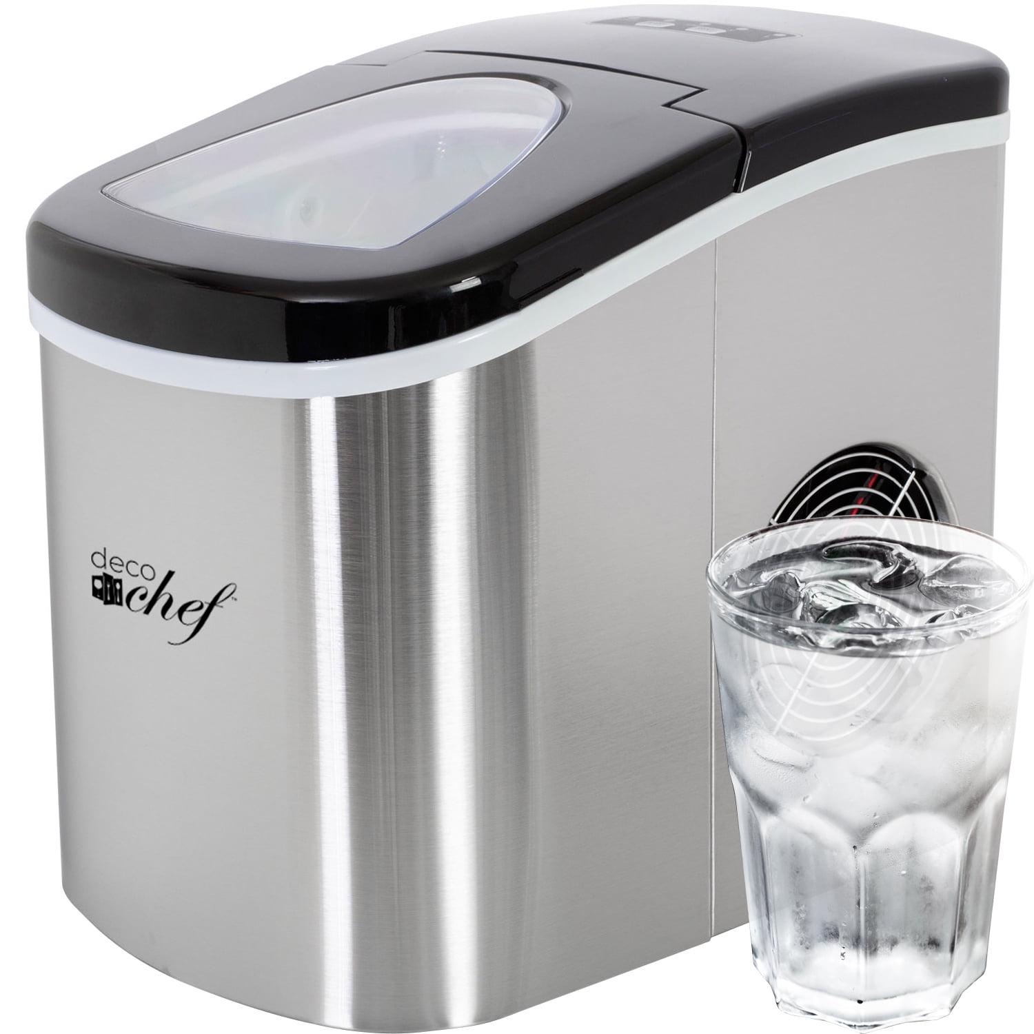 Deco Chef Countertop Ice Maker Portable 26lb Daily Capacity, Stainless