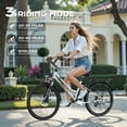 thumbnail image 7 of AIRWEST 26" Electric Bike for Adults - 500W Motor, 40-Mile Range, 20MPH Commuter E-Bike with 48V 7.8Ah Battery, 7-Speed Gears, Disc Brake & Front Suspension, Step-Thru Frame Urban Electric Bicycle, 7 of 7