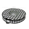 thumbnail image 5 of Organize It Al Set of Two Buffalo Plaid 30" Wreath Bags in Black and White, 5 of 7