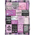 thumbnail image 5 of Soft Blanket Gifts for New RN Women Nurses,Personalized Warm Throw Blanket for Nurses Week Gifts Retirement Gifts (60*80inch, Purple), 5 of 5