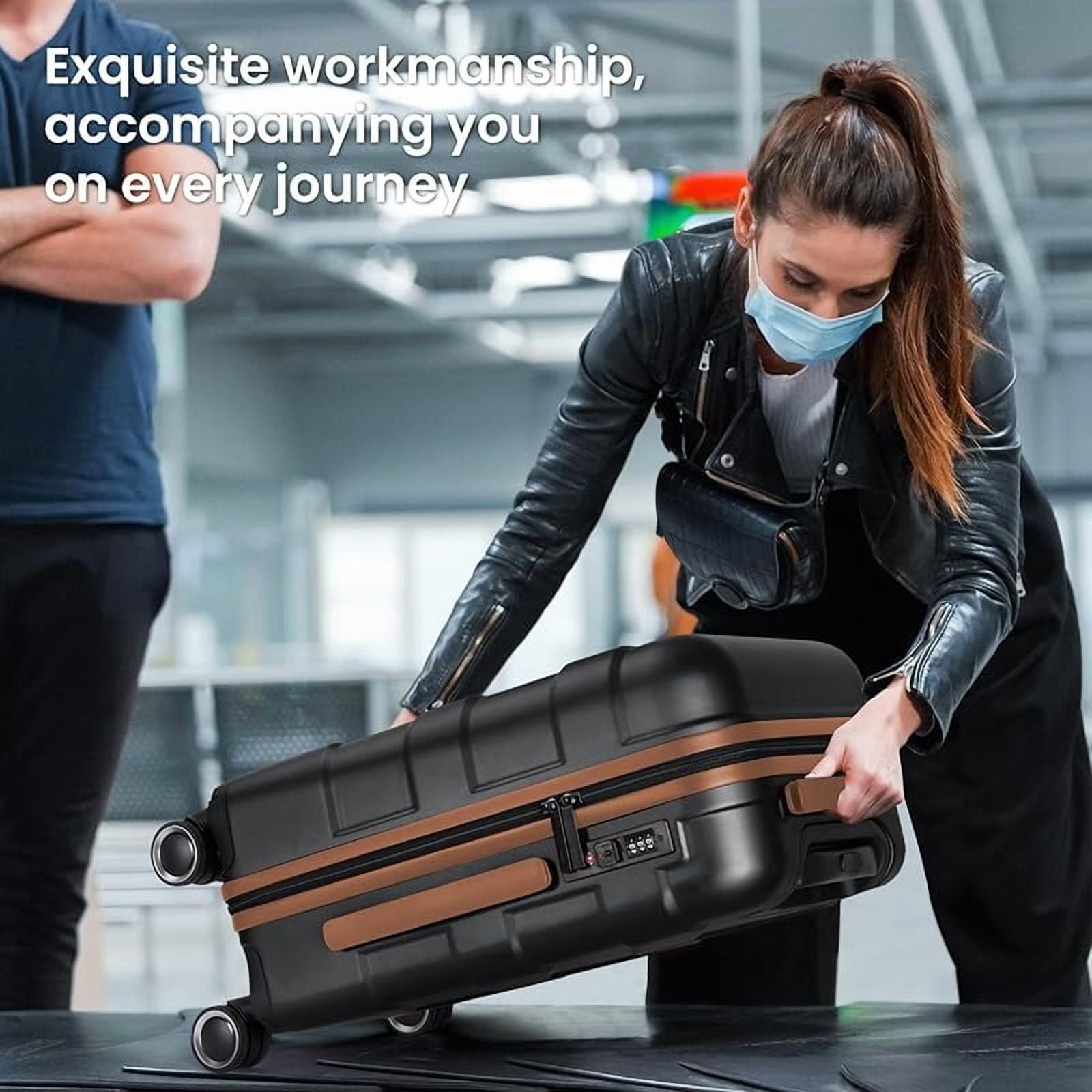 Hardside Carry On Luggage 22x14x9 Airline Approved with Spinner Wheels, Lightweight 20-inch Carry-On Suitcase for Men & Women