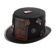 thumbnail image 3 of Sombrero de disfraz de Cosplay Punk Goth Steampunk para hombres mujeres edad industrial hecho de fieltro Macarena sombreros de copa de los hombres, 3 of 6