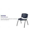 thumbnail image 4 of Flash Furniture HERCULES Series 880 lb. Capacity Navy Plastic Stack Chair with Titanium Gray Powder Coated Frame, 4 of 13