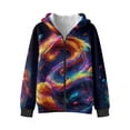 thumbnail image 4 of Uorisanigo Kids Hoodies Long Sleeve Full-Zip Sweatshirts Jackets with Pockets Lightweight Fall Winter Universe Planet Dragon Jacket Sweatshirts Fall Outfits Trendy Clothes, 4 of 8
