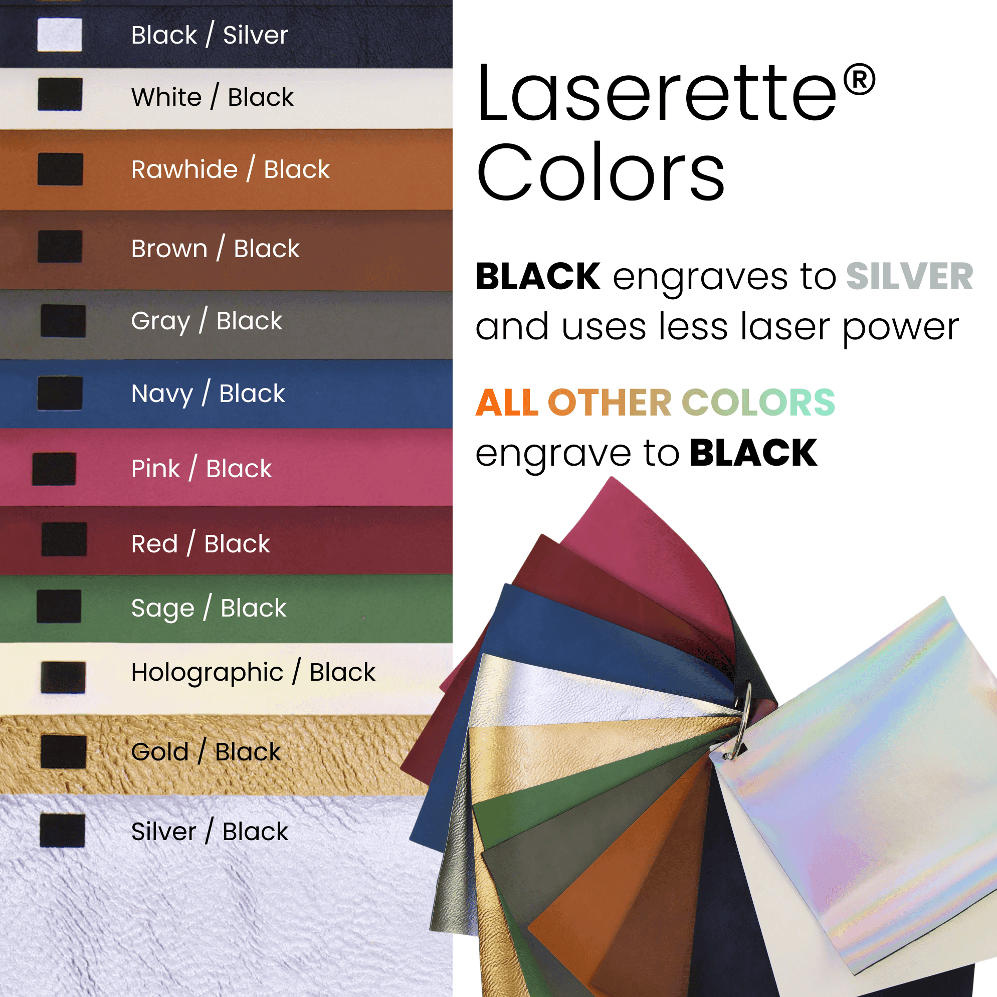 MakerFlo Laserette Refillable Journal for Adults, 8.75" x 5.5", Vegan Leather Cover with Lined Pages, pack of 12, Black