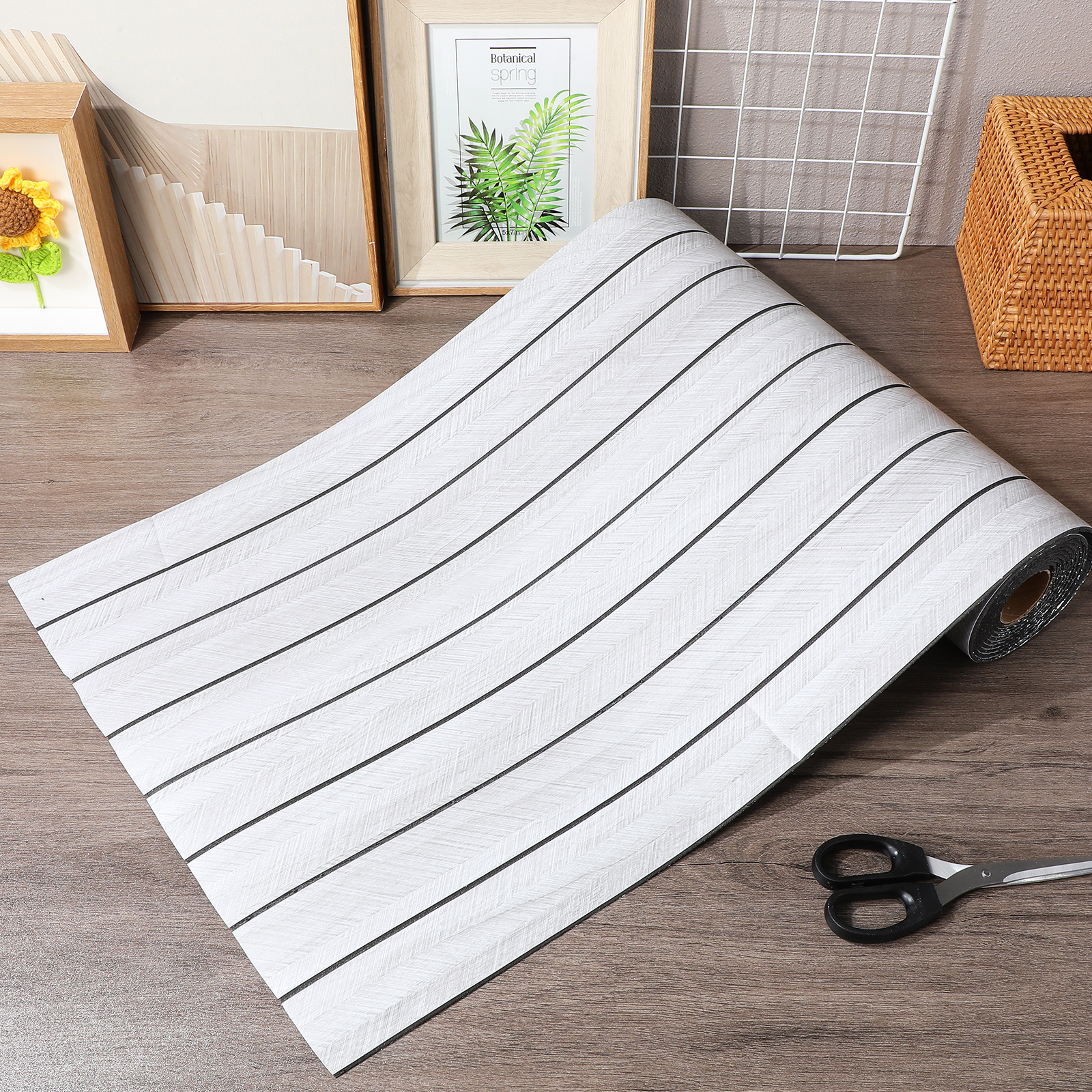 1 Roll Wood Grain Panels for Wall: 40cm x 3m 3D Faux Wood Wall Panels Accent Wallpaper for Interior Living Room Office Decor