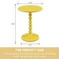 thumbnail image 5 of Convenience Concepts Palm Beach No Tools Spindle Table, Yellow, 5 of 9