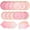 Gradient Pink, variant on 144 Pcs 48 Guests Woodland Baby Shower Tableware Set Green Brown Paper Plates and Napkins Woodland Party Supplies Disposable Tableware Scalloped Plates for Safari Jungle Birthday Wedding