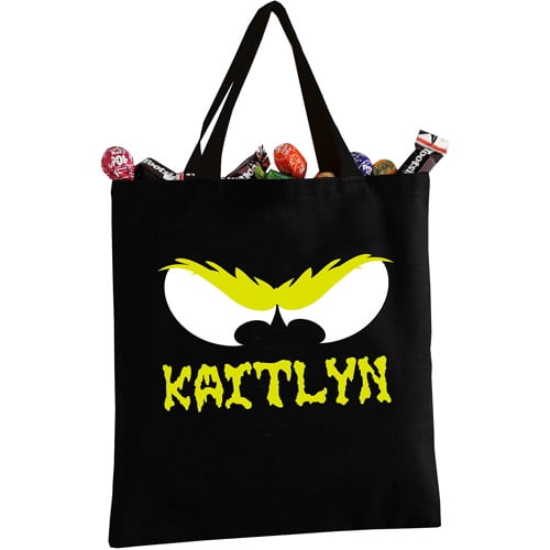 Personalized Halloween Creepy Eyes Tote Bag