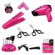 thumbnail image 2 of Juego de simulación de maquillaje para niños, cabeza de peluquería, muñeca, peinado, juguete para regalo con secador de pelo para niños y niñas, 2 of 8
